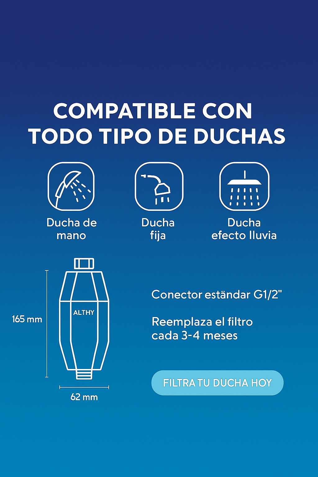 Filtro de Agua para ducha - ALTHY