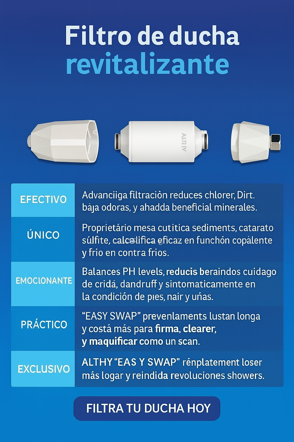 Filtro de Agua para ducha - ALTHY